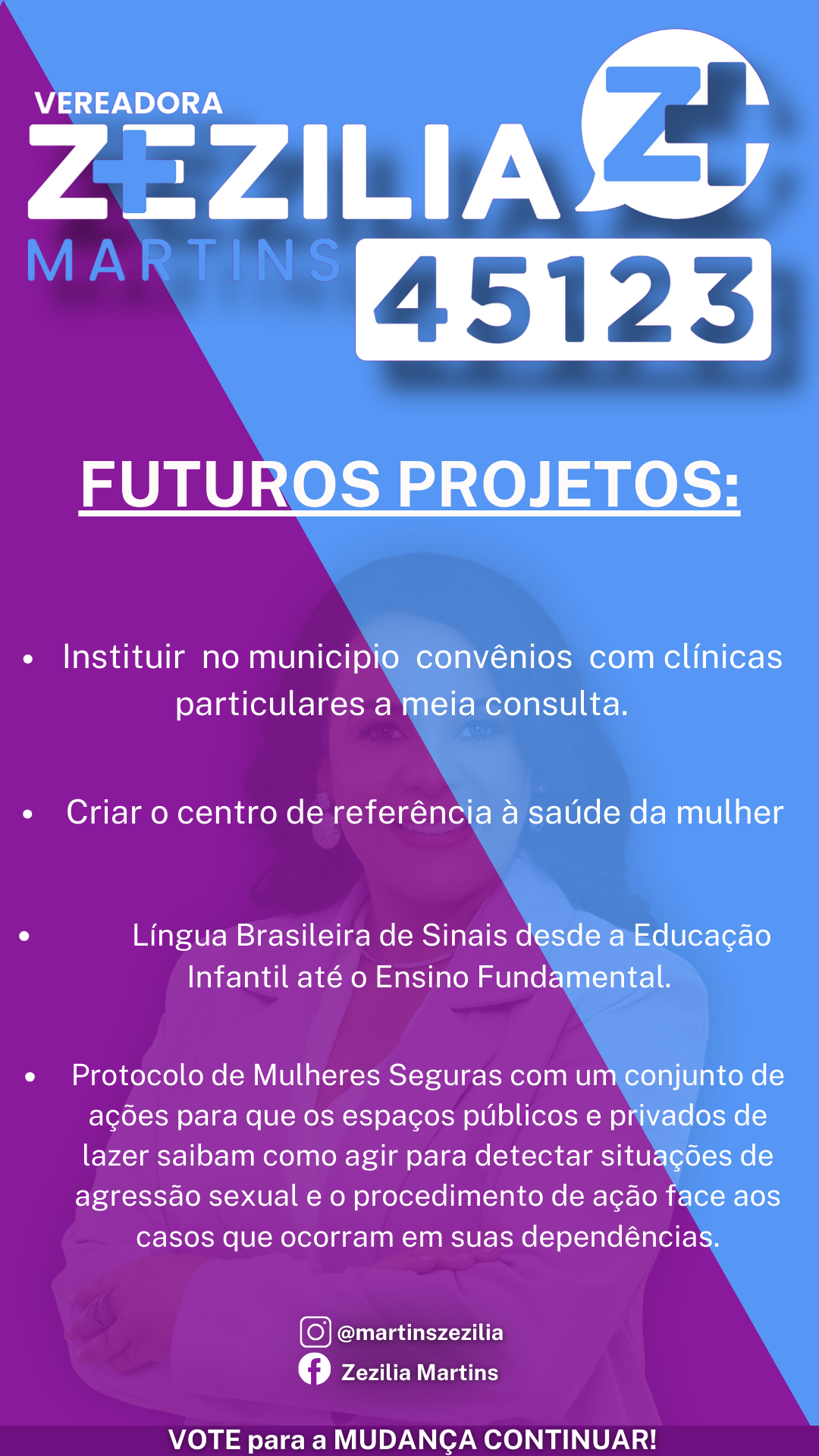 voltadas para o direito e proteção das mulheres, inclusão social, empreendorismo e políticas públicas para a zona rural. (7)